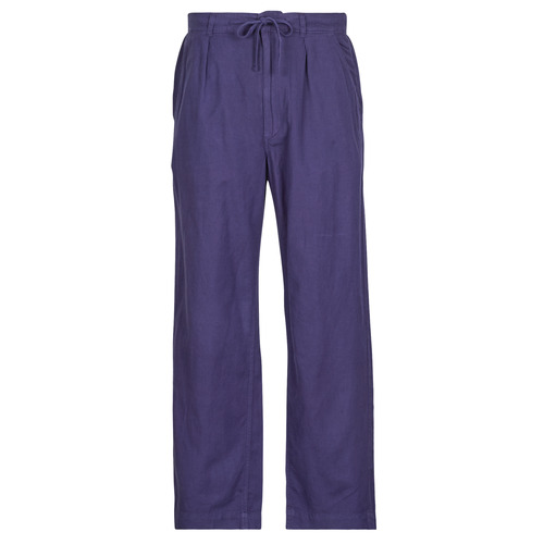 Textil Homem Calças Polo Ralph Lauren PANTALON FLUIDE EN LIN Marinho / Navy