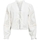 Textil Mulher Tops / Blusas Object Noos Top Brodera L/S - White Sand Branco