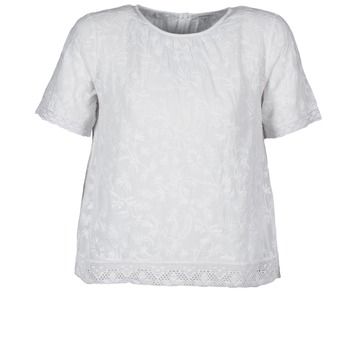 Textil Mulher T-Shirt mangas curtas Manoush COTONNADE SMOCKEE Branco