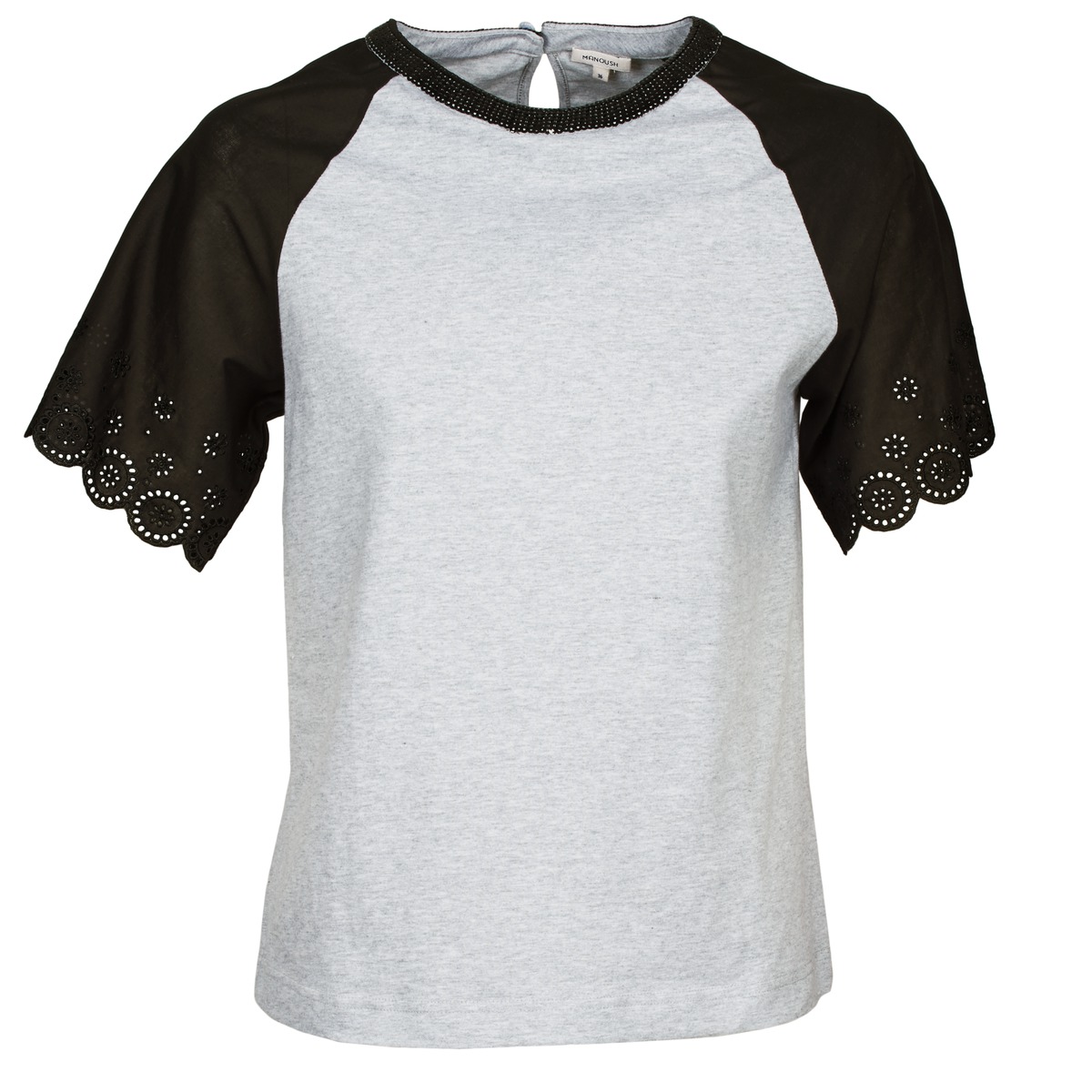 Textil Mulher Comme Des Garçons Play heart-embroidered T-shirt FANCY Cinza / Preto