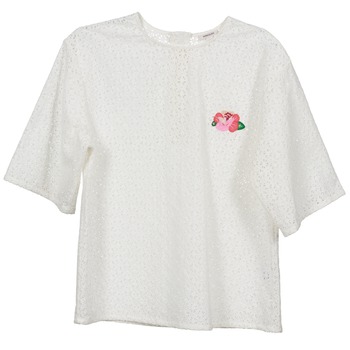 Textil Mulher Tops / Blusas Manoush FLOWER BADGE Branco