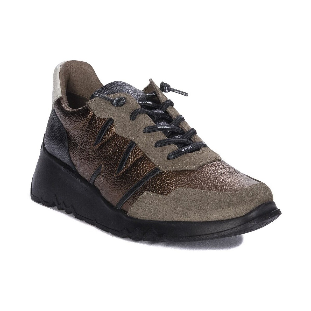 Sapatos Mulher Sapatilhas Wonders E6750ORO Cor bege, Dourado
