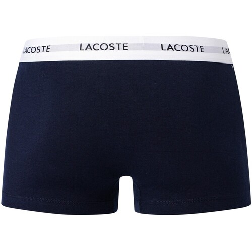 Lacoste 3 packs de calções elásticos de algodão Azul