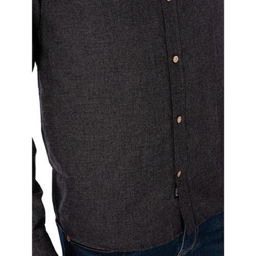 Solid Camisa Pete Regular Preto