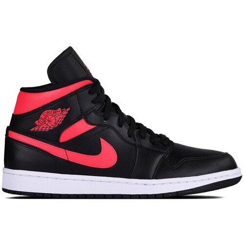 Sapatos Mulher Botas baixas Nike Air Jordan 1 Retro Mid Preto
