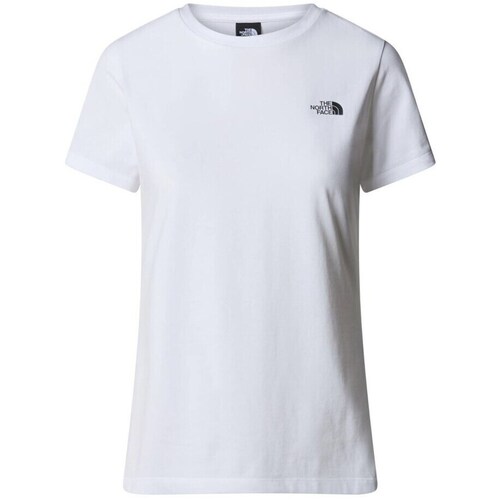 Textil Mulher T-Shirt mangas curtas The North Face Simple Dome Slim Branco