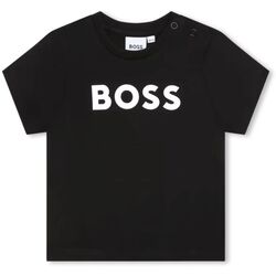 Textil Rapaz T-shirt mangas compridas BOSS J05P12 Preto