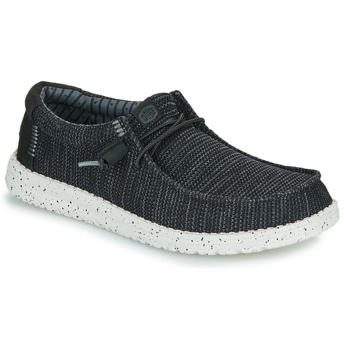 Sapatos Homem Slip on HEYDUDE Wally Stretch Sox Preto / Branco