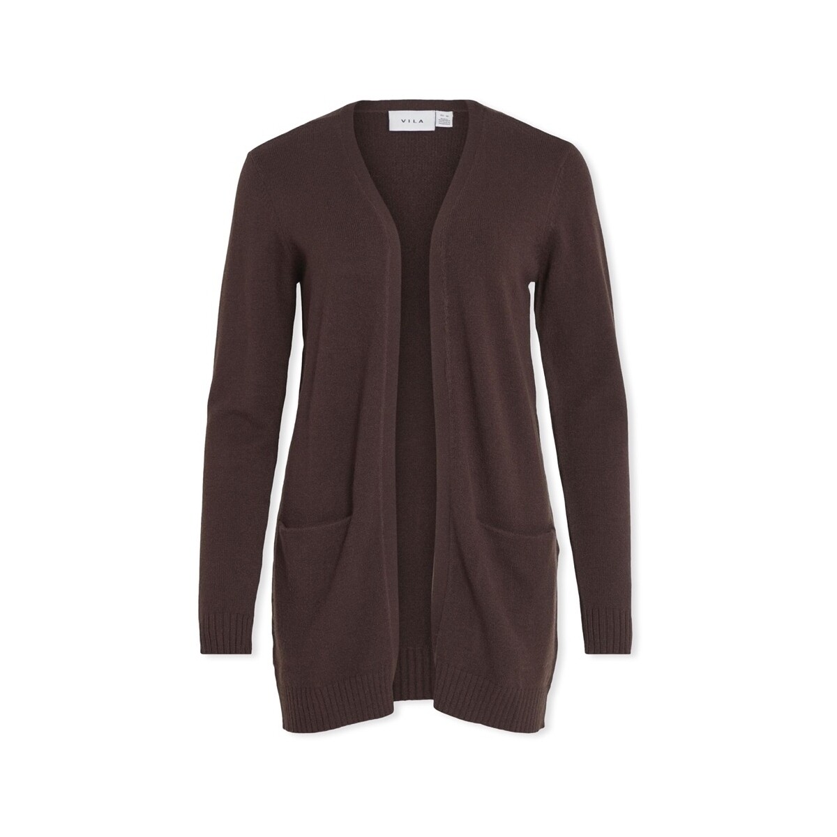 Textil Mulher Casacos Vila Noos Casaco Ril Cardigan - Coffee Bean Castanho