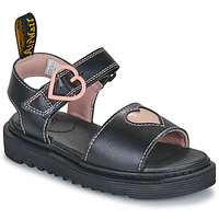Sapatos Rapariga Sandálias Dr. Martens Marlowe Hearts J Black+Powder Pink Preto / Rosa