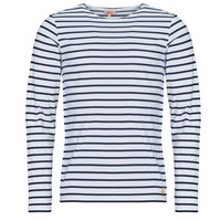 Textil Homem T-shirt mangas compridas Armor Lux  Branco / Marinho
