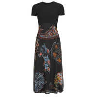 Textil Mulher Vestidos compridos Desigual PAISLEY MESH LACROIX Preto