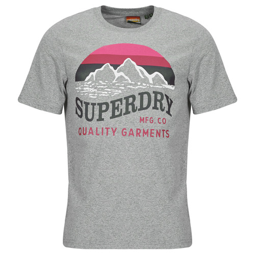 Textil Homem T-Shirt mangas curtas Superdry GREAT OUTDOORS RELAXED Cinza