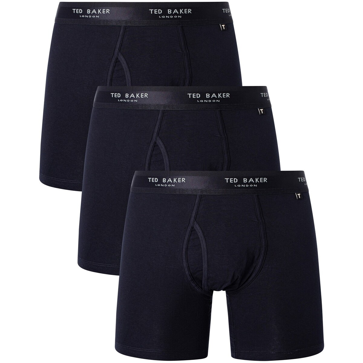Roupa de interior Homem Boxer Ted Baker 3 Packs de cuecas boxer elásticas de algodão Azul