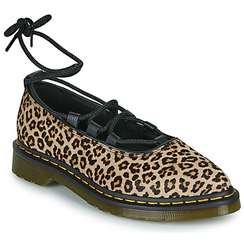 Sapatos Mulher Botas baixas Dr. Martens 1460 Pascal Light Tan Mini Leopard Spot Hair On Preto / Leopardo