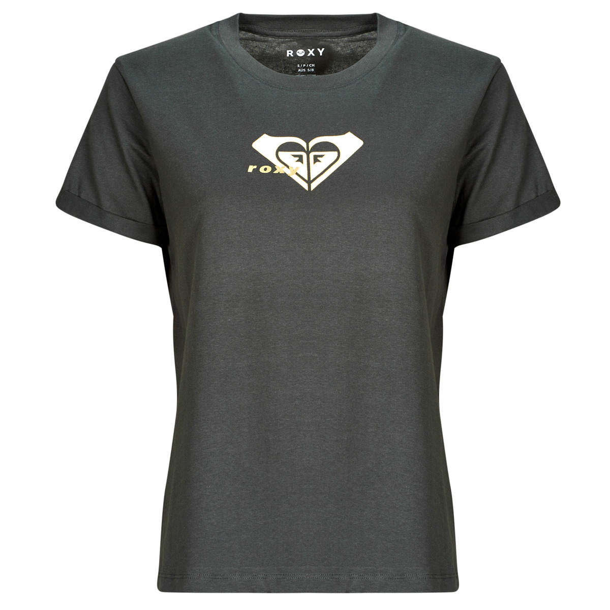 Textil Mulher T-Shirt mangas curtas Roxy OCEANREGULAR CORPO Preto