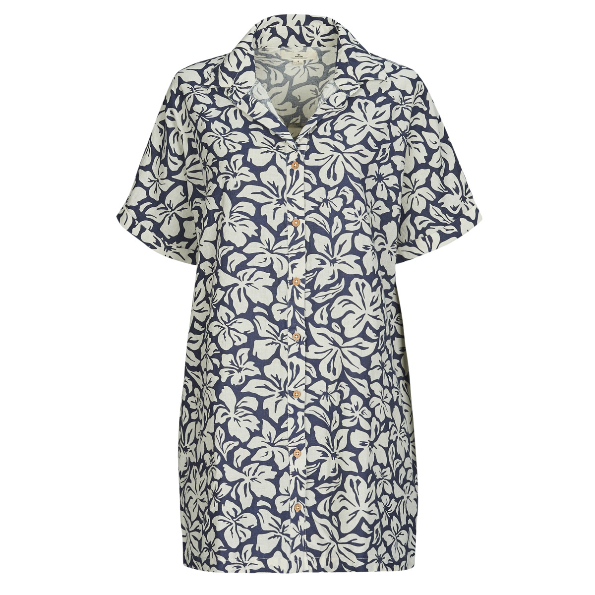 Textil Mulher Vestidos curtos Rip Curl LAS DALIAS SS SHIRT DRESS Branco / Azul
