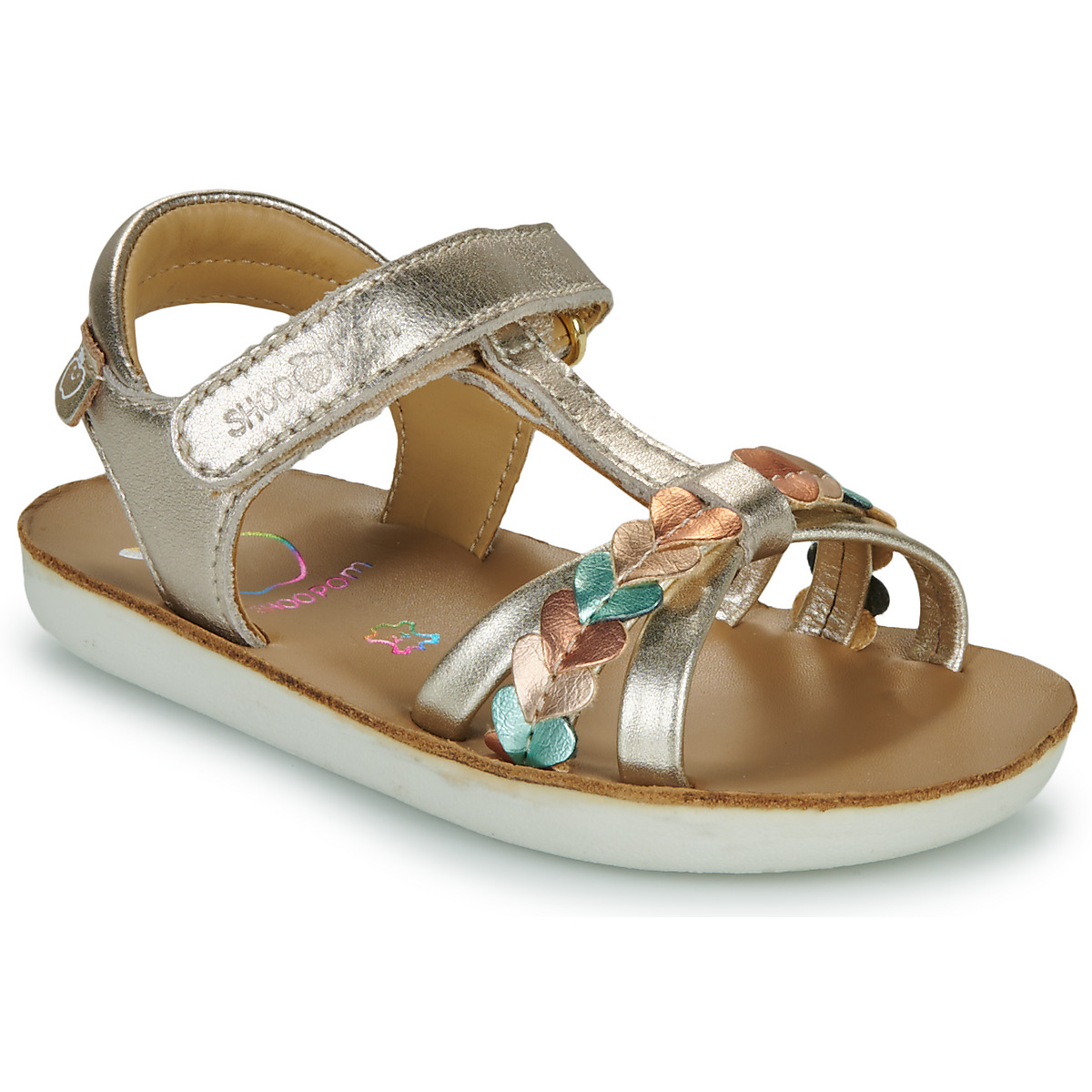 Sapatos Rapariga Sandálias Shoo Pom GOA TRESSE LOVE Bronze