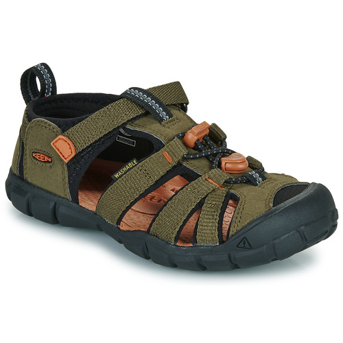 Sapatos Rapaz Sandálias Keen SEACAMP II CNX Cáqui / Laranja
