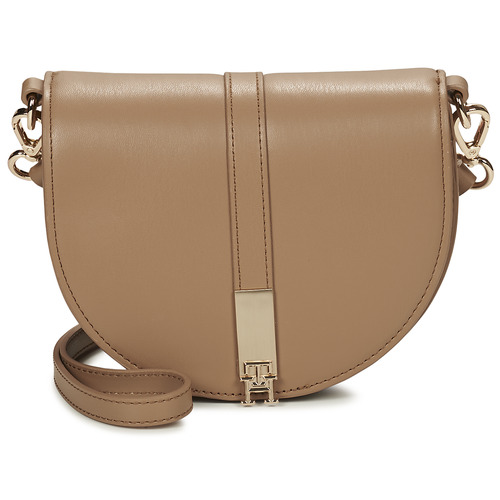 Malas Mulher Bolsa de ombro Tommy Hilfiger TH HERITAGE SADDLE BAG Castanho