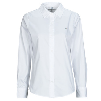 Textil Mulher camisas Tommy Hilfiger ESS POPLIN REGULAR SHIRT Branco