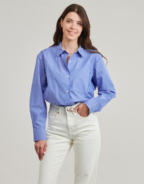 Tommy Hilfiger ESS POPLIN EASY FIT SHIRT Azul