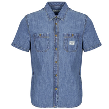 Textil Homem Camisas mangas curtas Guess REGULAR SS DENIM SHIRT Ganga