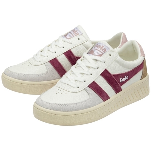 Gola GRANDSLAM TRIDENT  AK- WHT/CERISE/CHALK PINK CLA415 Branco