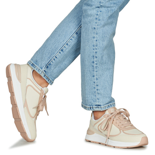 Tommy Hilfiger CASUAL FASHION RUNNER LTHR Branco / Rosa
