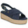 Sapatos Mulher Sandálias Tommy Hilfiger DENIM ESPADRILLE PLATFORM SANDAL Marinho