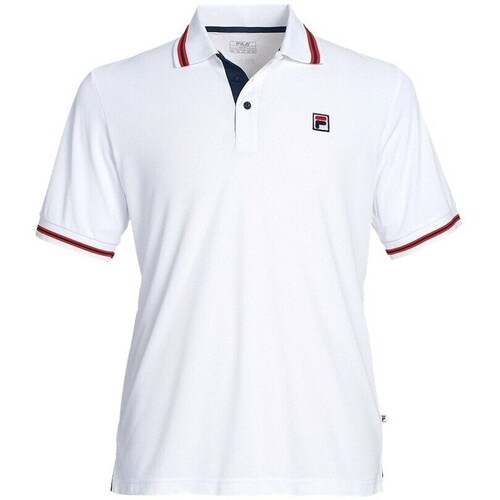 Textil Homem T-Shirt mangas curtas Fila Polo Piro Branco