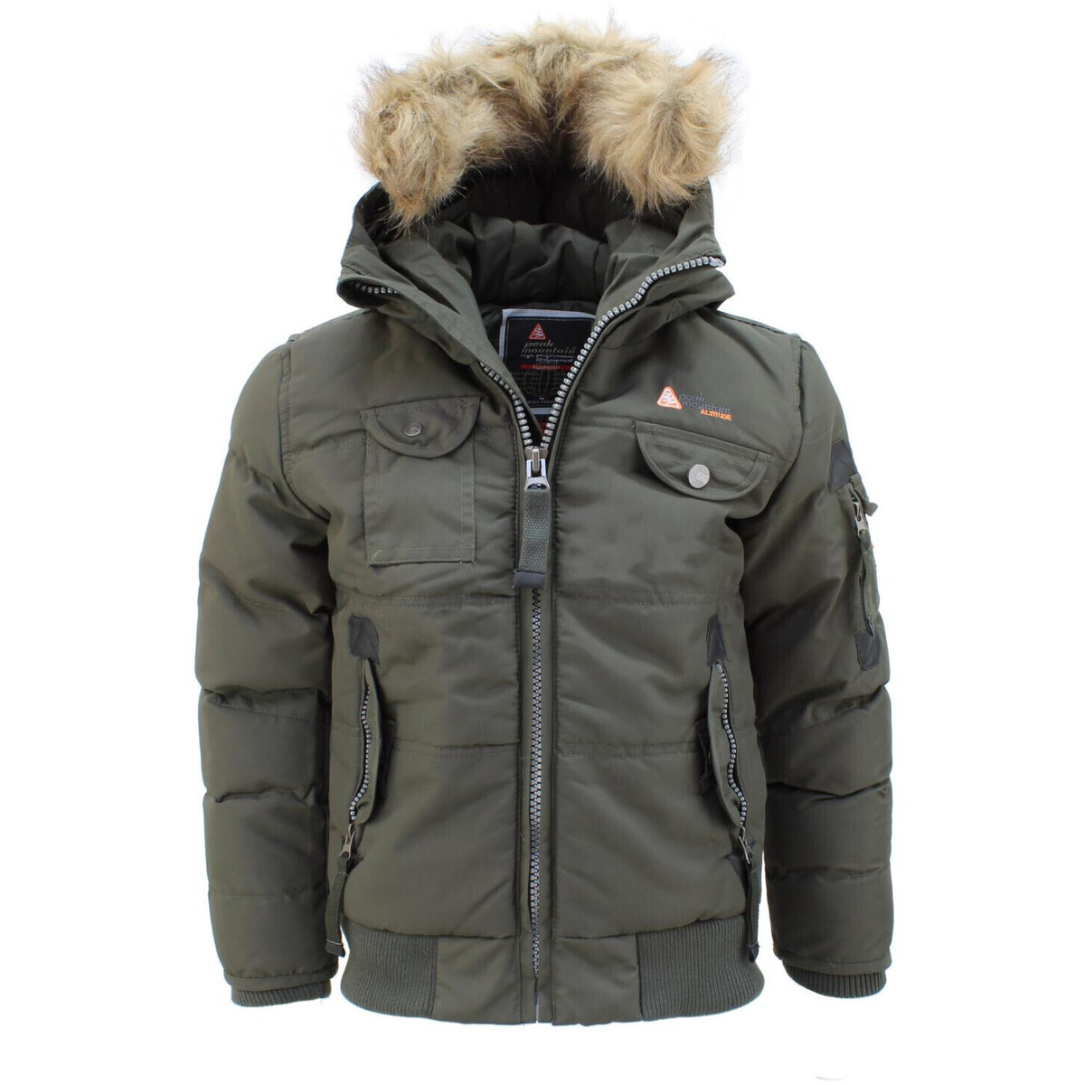 Textil Rapaz Jaquetas Peak Mountain Blouson garçon ECOFLIK Cáqui