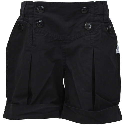 Textil Rapariga Shorts / Bermudas Miss Girly Short fille FAPOMPOM Preto