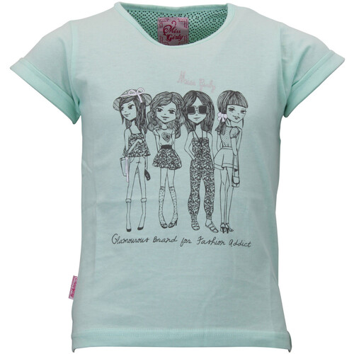 Textil Rapariga T-Shirt mangas curtas Miss Girly T-shirt fille FRILY Verde