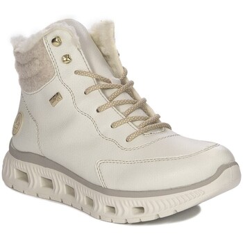 Sapatos Mulher Botins Rieker Botki Damskie Ocieplane Creme