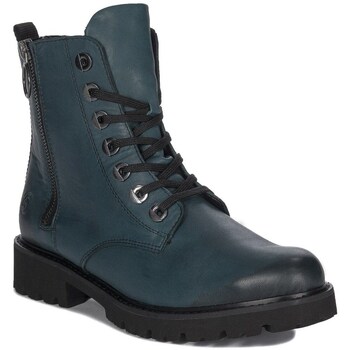Sapatos Mulher Botins Remonte Botki Damskie Skórzane Ocieplane Azul