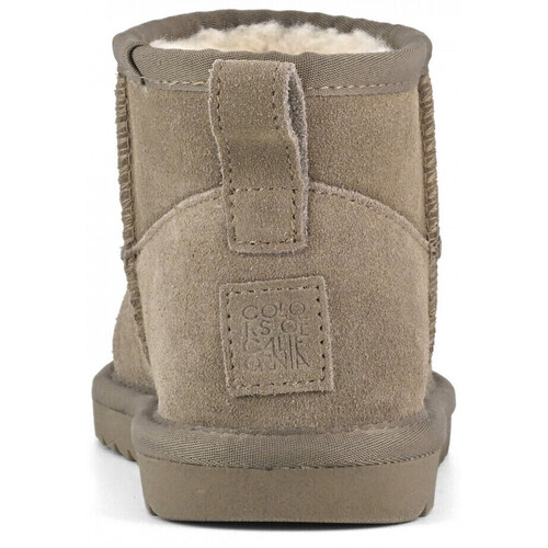 Colors of California Short winter boot in suede Castanho