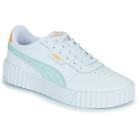 Sapatos Rapariga Sapatilhas Puma Carina 3.0 Jr Branco / Azul / Laranja