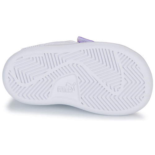 Puma Smash 3.0 L Glitter Velcro V Inf Branco / Violeta / Rosa