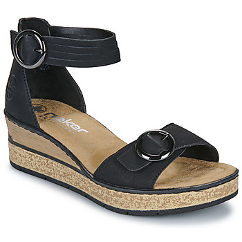 Sapatos Mulher Sandálias Rieker  Preto