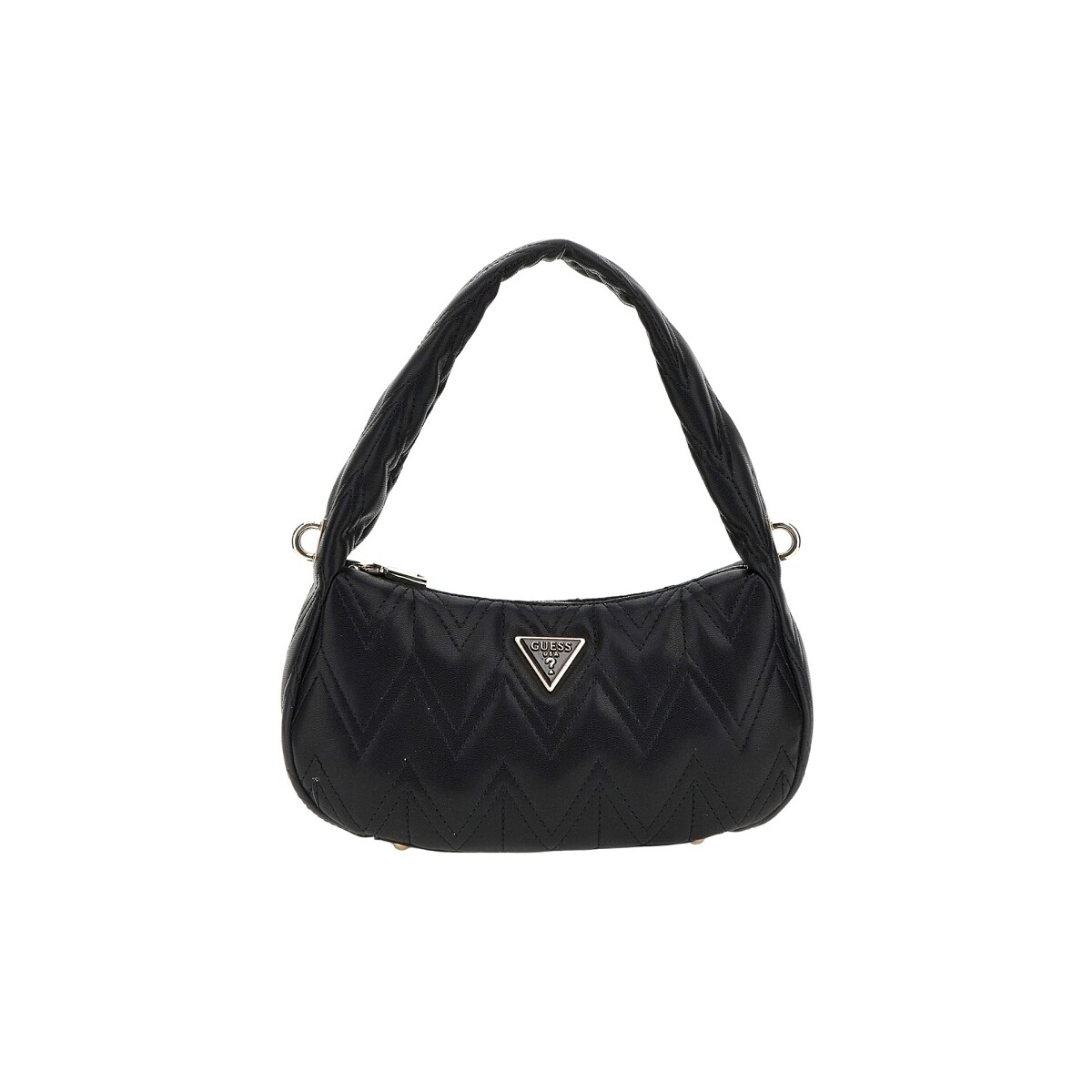 Malas Mulher Bolsa de mão Guess EDA TOP ZIP SHOULDER BAG Preto