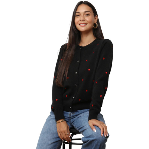 Textil Mulher Casacos de malha La Modeuse 72245_P169796 Preto