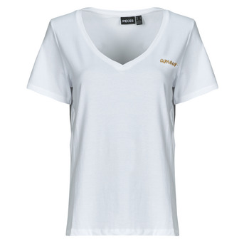 Textil Mulher T-Shirt mangas curtas Pieces PCMILY Branco