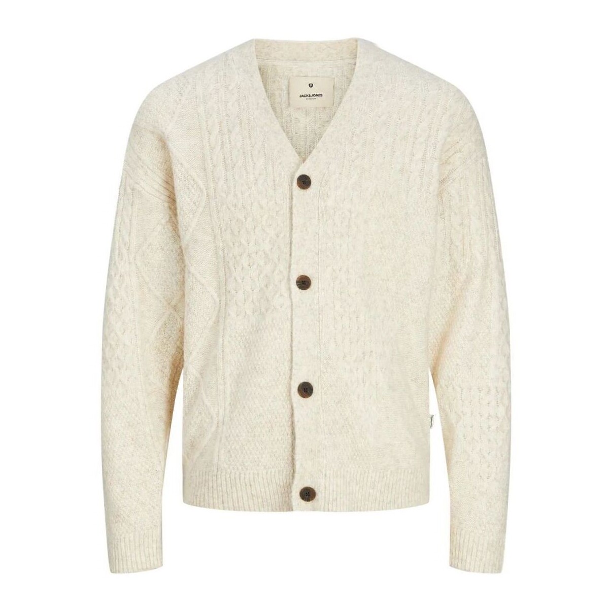 Textil Homem camisolas Jack & Jones 12259701 MARKUS-OATMEAL Bege