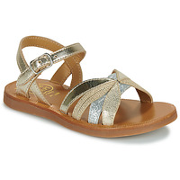 Sapatos Rapariga Sandálias Pom d'Api PLAGETTE OTO Platina / Multi