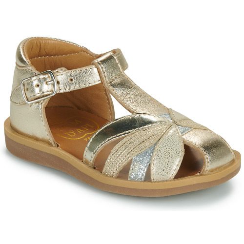 Sapatos Rapariga Sandálias Pom d'Api POPPY OTO Platina