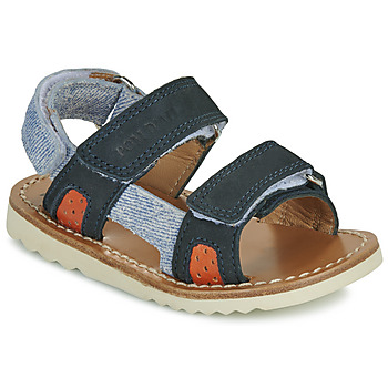 Sapatos Rapaz Sandálias Pom d'Api WAFF TREK Navy / Ganga