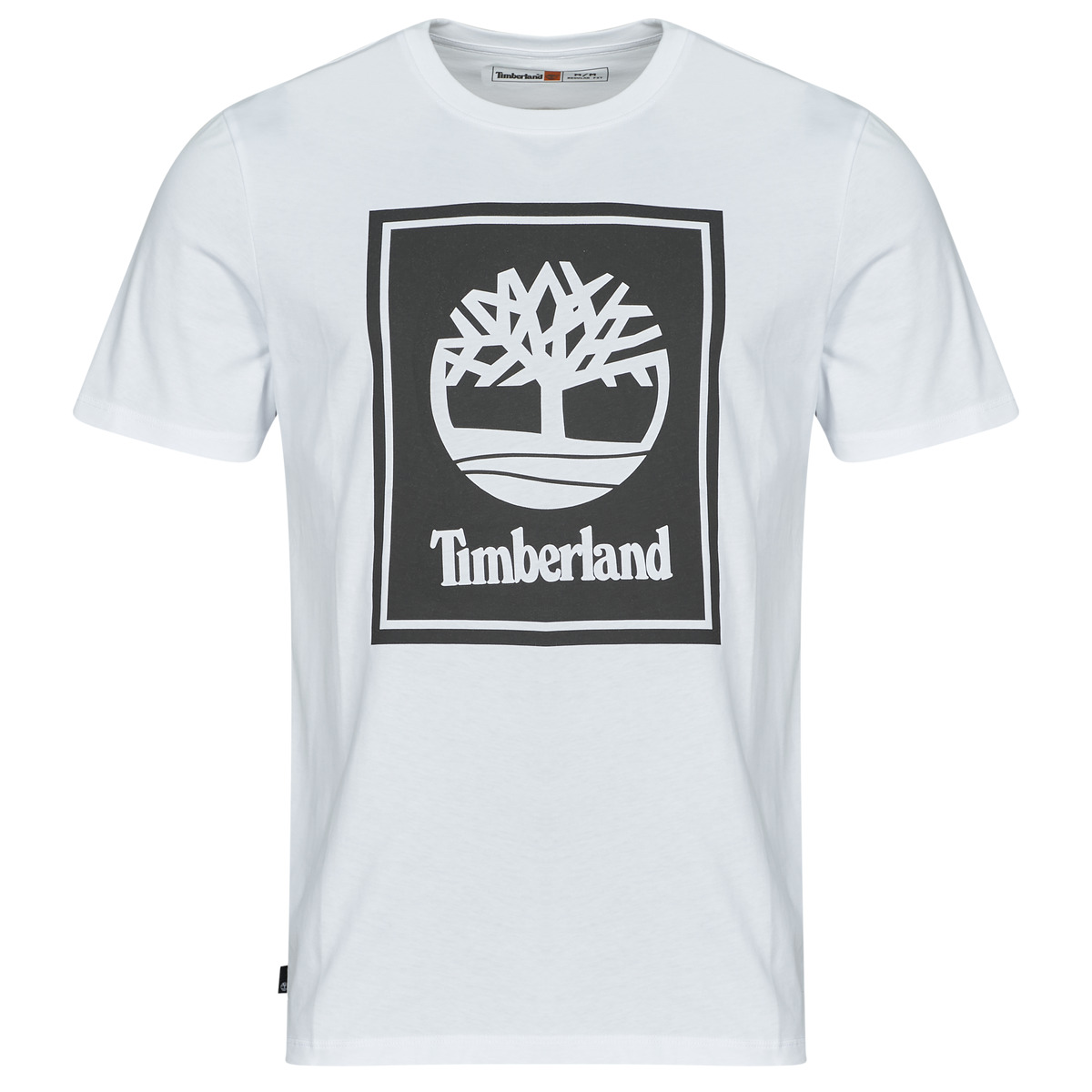 Textil Homem T-Shirt mangas curtas Timberland STACK LOGO SHORT SLEEVE TEE Branco