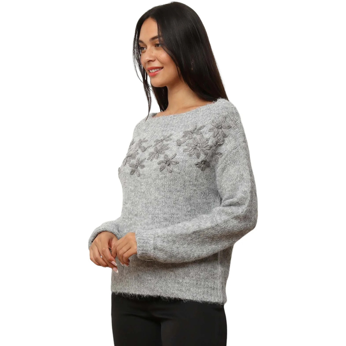 Textil Mulher camisolas La Modeuse 72356_P169876 Cinza