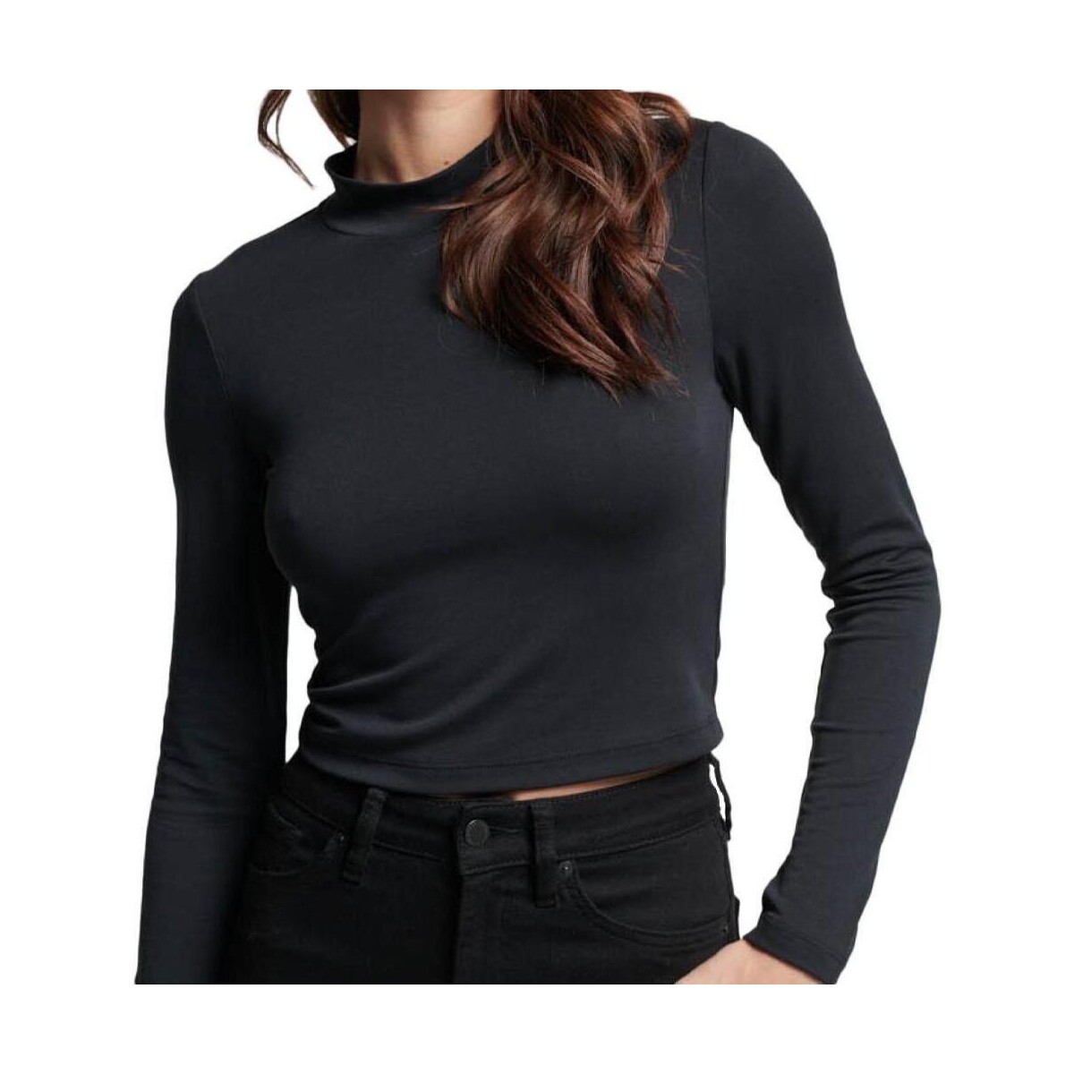 Textil Mulher T-shirts e Pólos Superdry  Preto